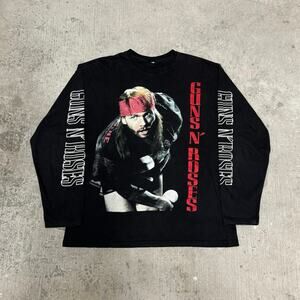 VTG 90s euro boot Guns and Roses Long Sleeve Tshirt Size XL